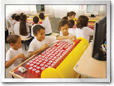 Children using E-Blocks